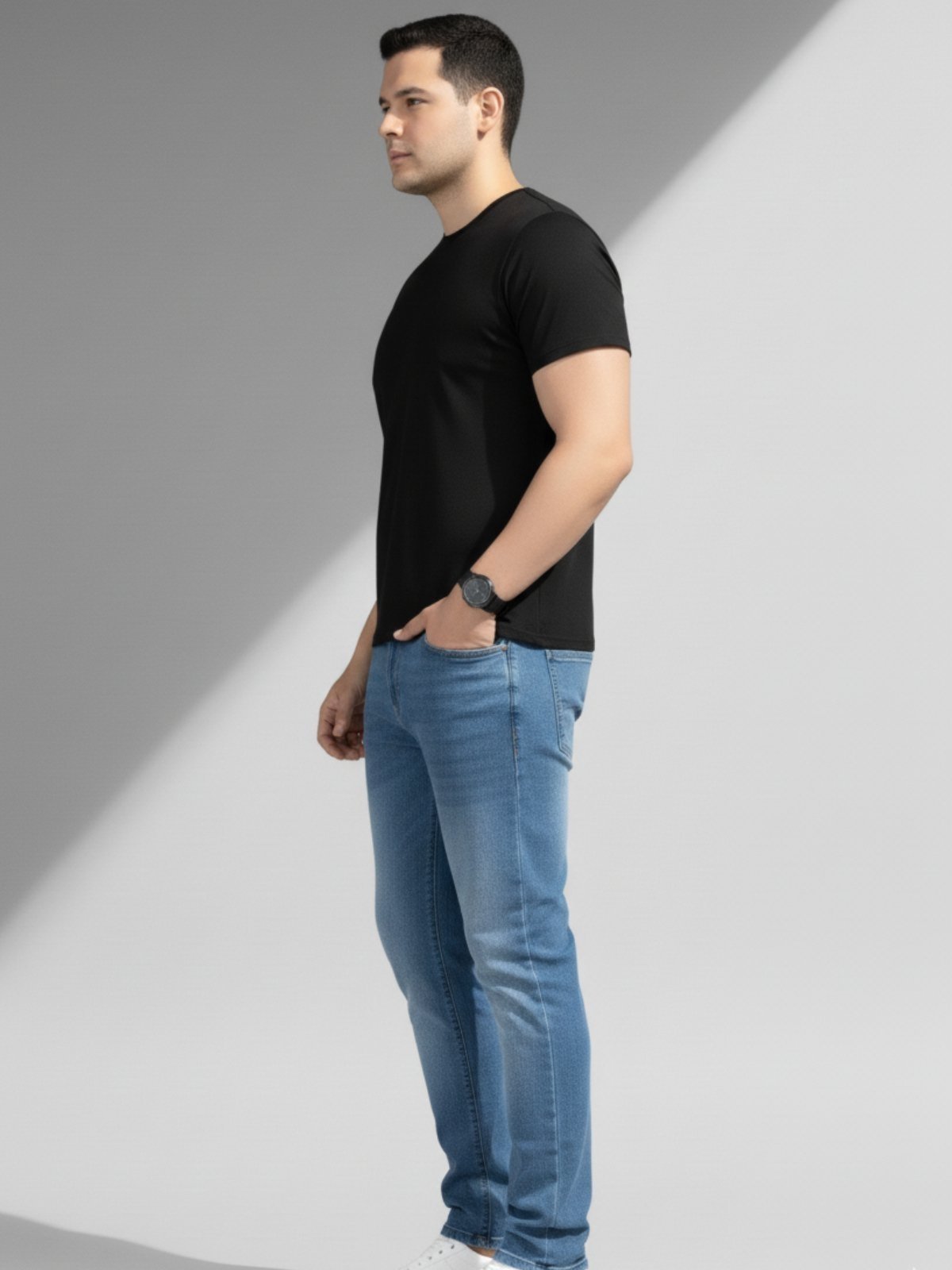 Calça Jeans 5 ESTILOS Azul Clara Masculina Conforto, Estilo Premium e o Fit Perfeito