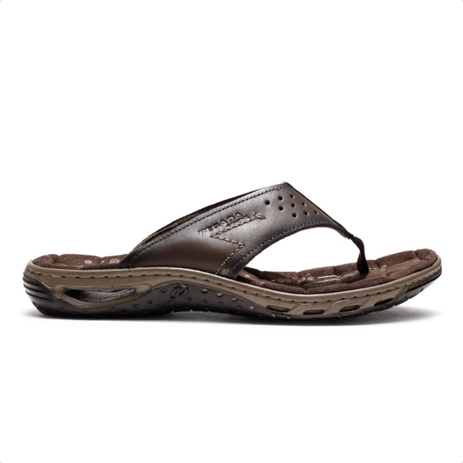 Chinelo Pegada Casual Masculino Marrom