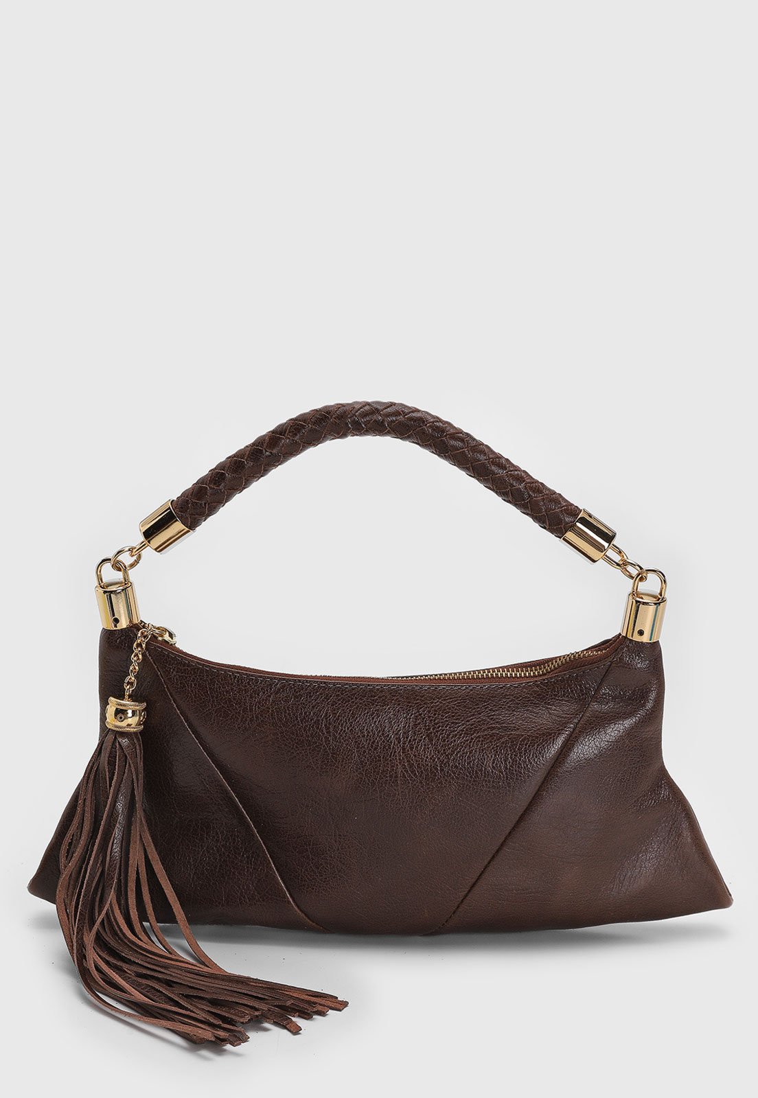 Bolsa Luiza Barcelos Alça de mão Tassel Marrom