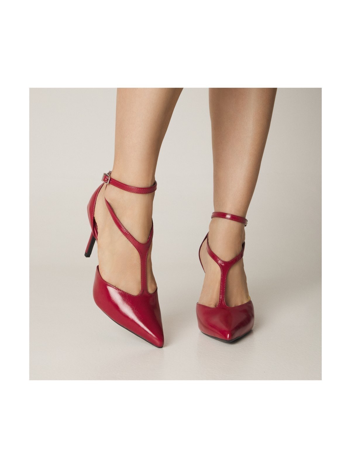 Vista 3 SAPATO REBECA NAPA Di Valentini vermelho Di Valentini vermelho