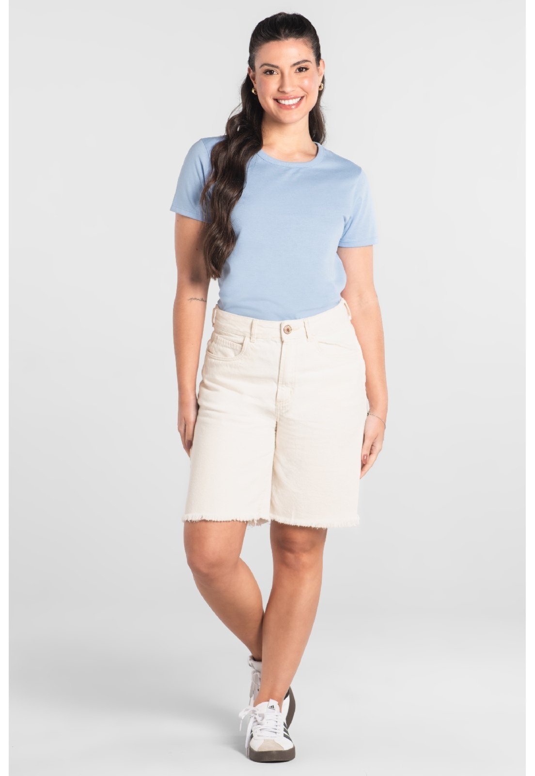 Blusa Feminina em Algodão Just Basic Azul