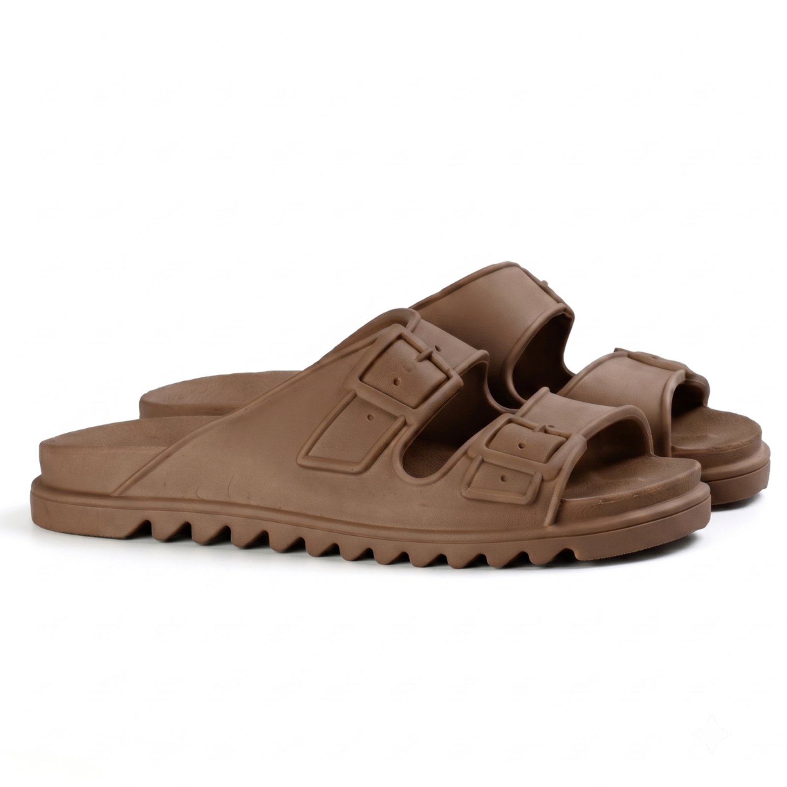 Sandália Feminina Anna Andrade Papete Slide Chinelo Confortável Casual Moderno Marrom