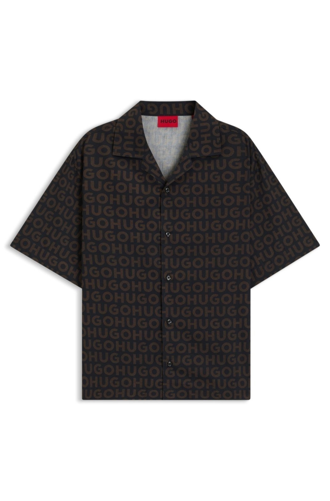 Camisa de ajuste oversize em algodão estampada