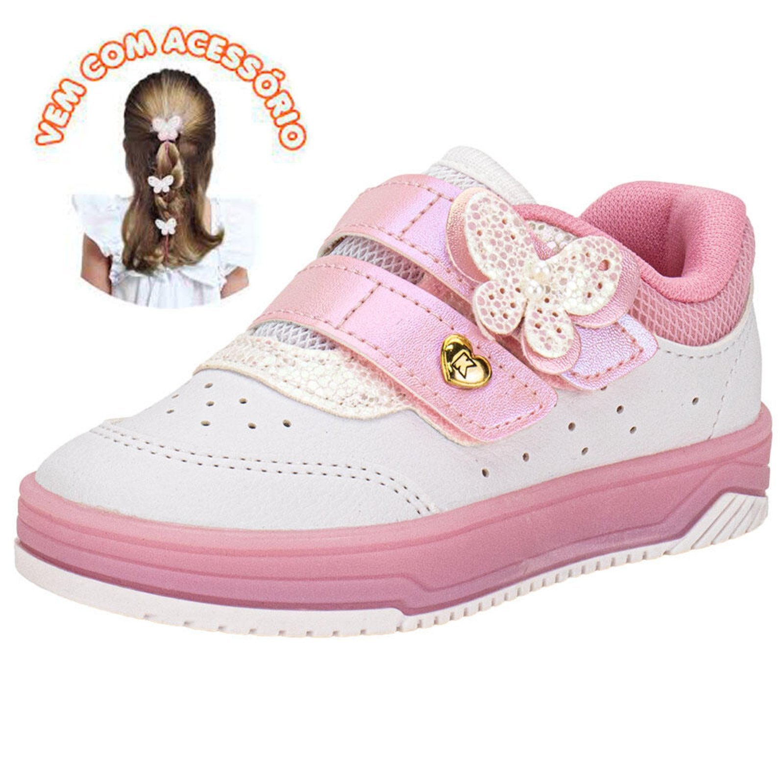 Vista 2 Infantil - Tênis Happy Kidy 3130051 1121351 branco Kidy branco