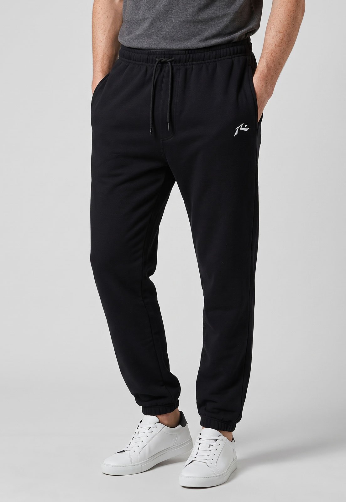 Calça Masculina Rusty Moletom Jogger Preta