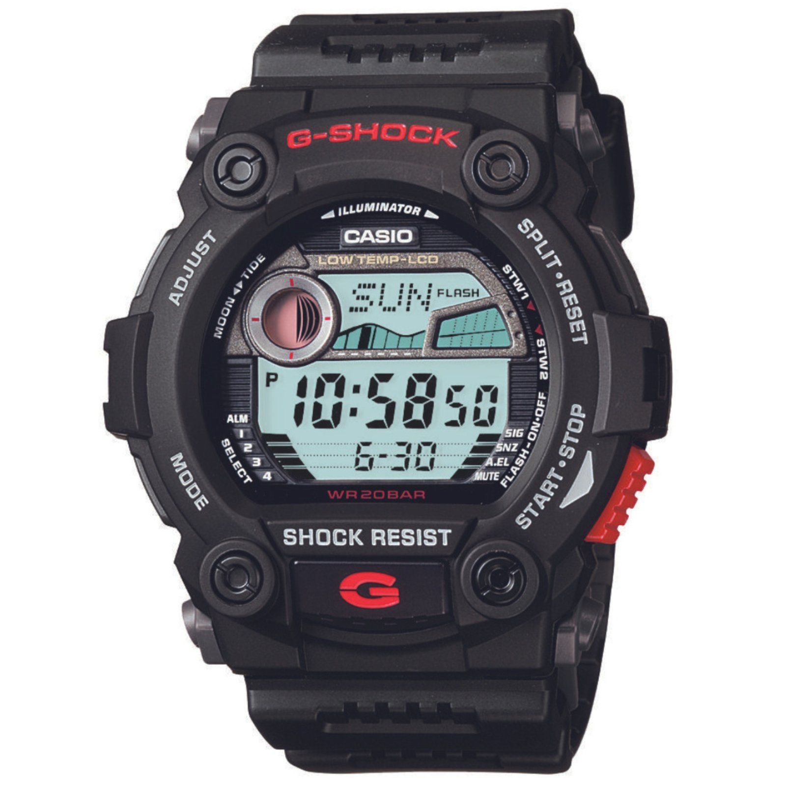 Vista 2 Relógio Casio G-Shock Digital G-7900-1DR preto Casio preto