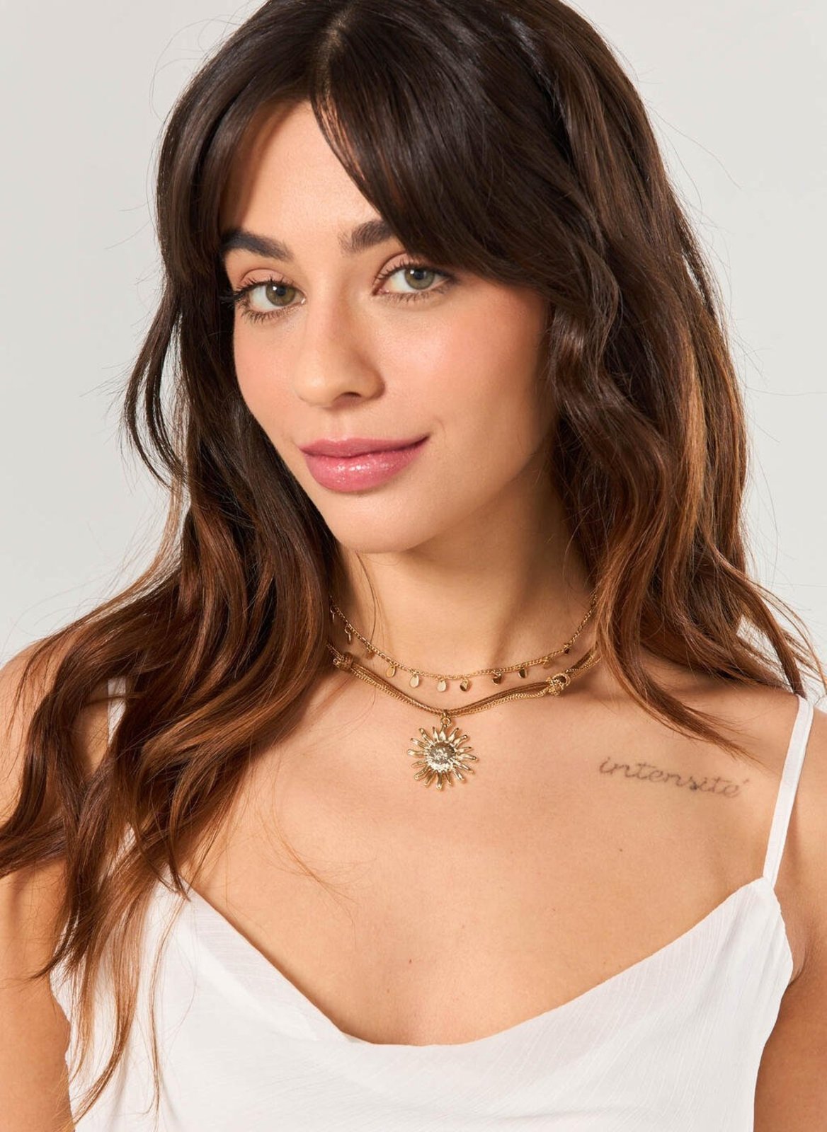 Conjunto 2 Colares Dourados Sol