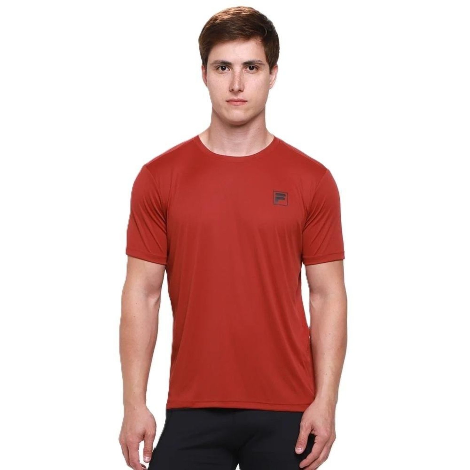 Camiseta Corrida Fila Masculina Poliéster Reflective UV 50+ 1385501 Vermelho G