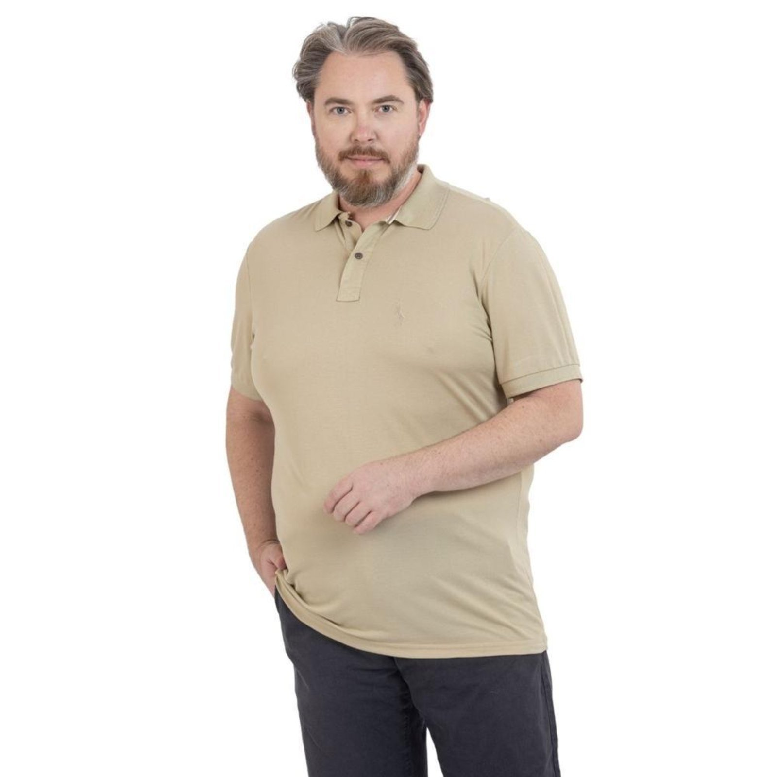 Camisa Polo Plus Masculina Piquet Conforto