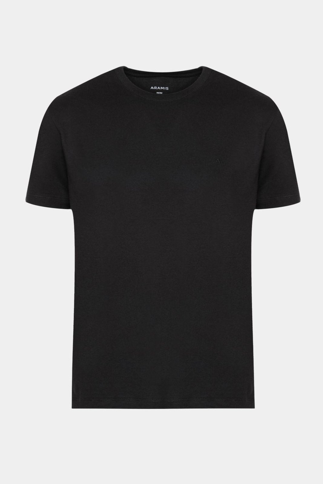 Vista 2 Camiseta Aramis básica Algodão Manga Curta preto Aramis preto