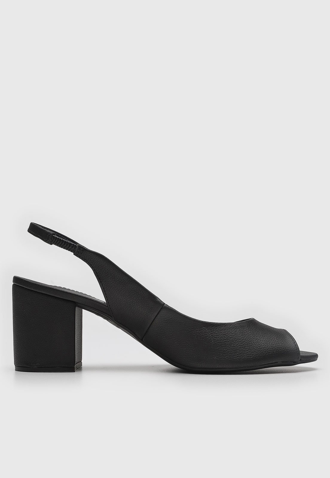 Vista 3 Scarpin Feminino Santa Lolla Slingback Peep Toe preto Santa Lolla preto