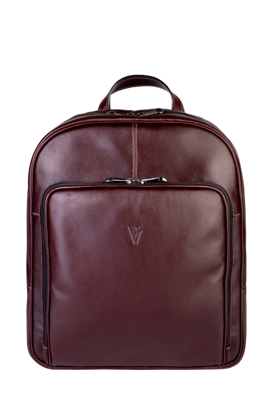 Mochila Vira Vento Masculina De Couro Italiano Steve - Café