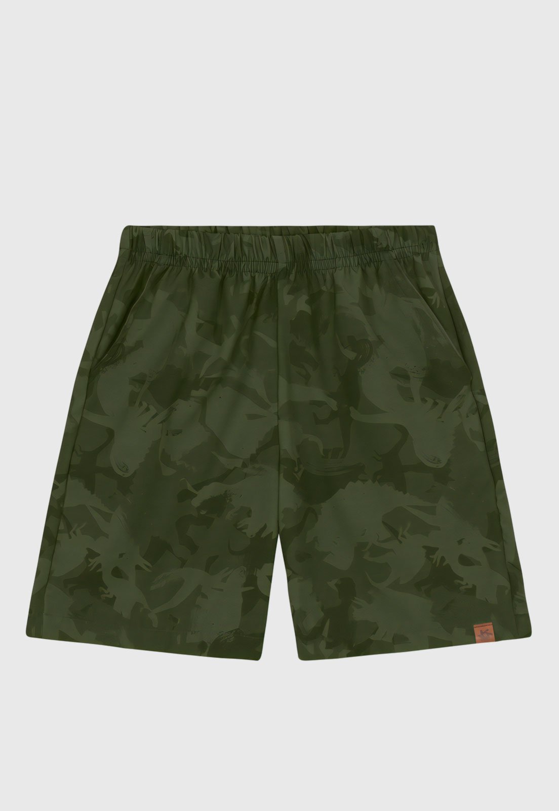 Vista 3 Infantil - Bermuda Brandili Floral E Folhagem verde Brandili verde
