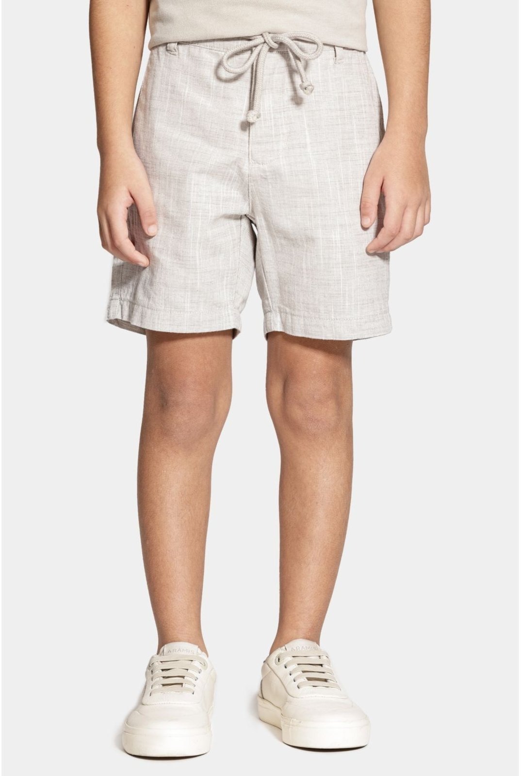 Infantil – Bermuda Aramis Chino Algodão Flamê Bolsos Off White