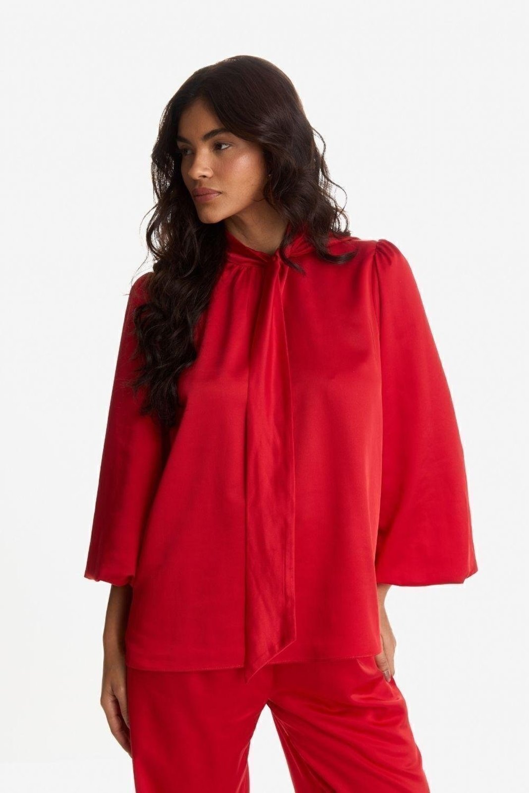 Blusa Gola Laço Carlota Costa Vermelho
