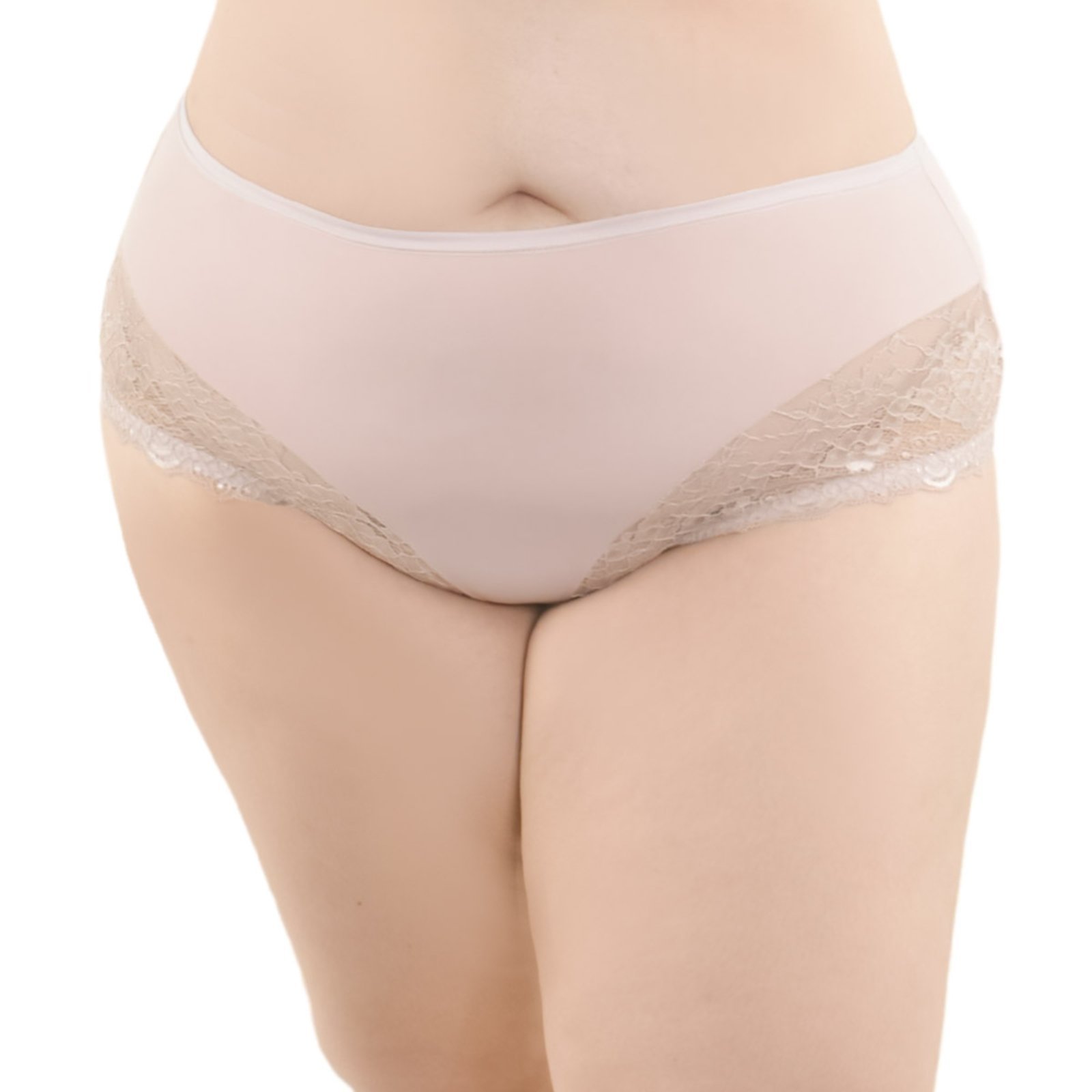 Calcinha Plus Size Com Recortes Em Renda Santa Passion .