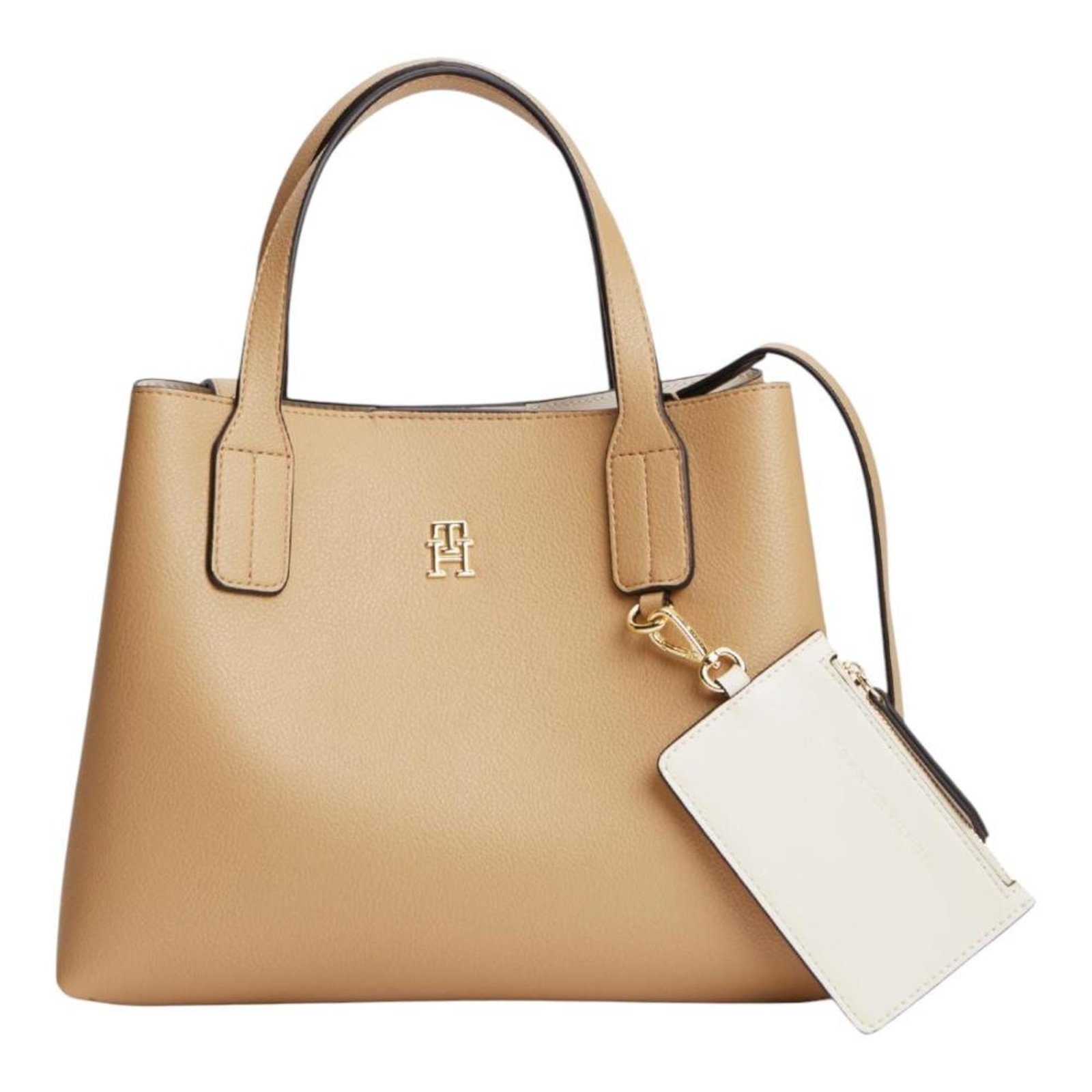 Bolsa Tommy Hilfiger Icon Mini Satchel Feminina Caqui