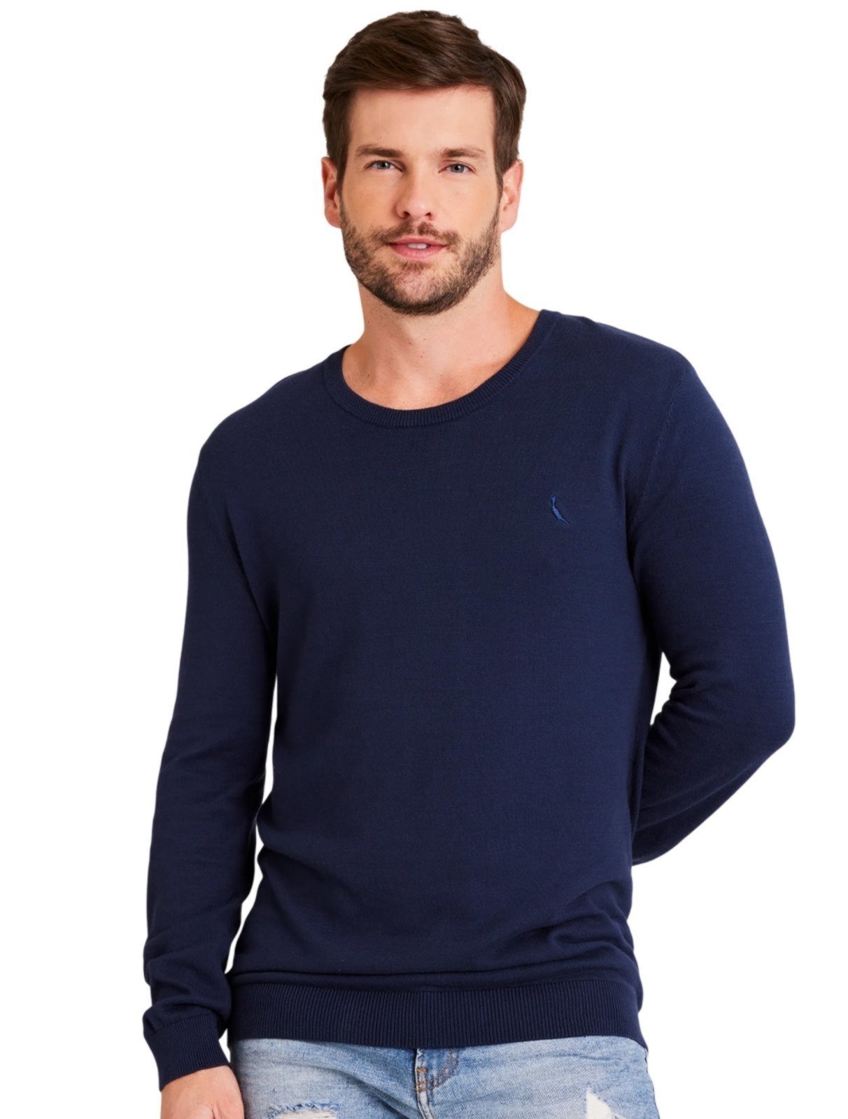 Suéter Reserva Masculino Tricot Basico Azul Marinho