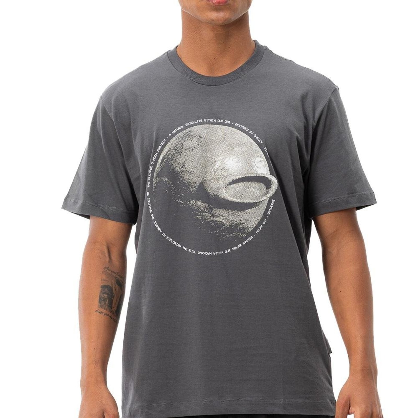 Camiseta Oakley O-Moons SS WT26 Masculina Dark Grey