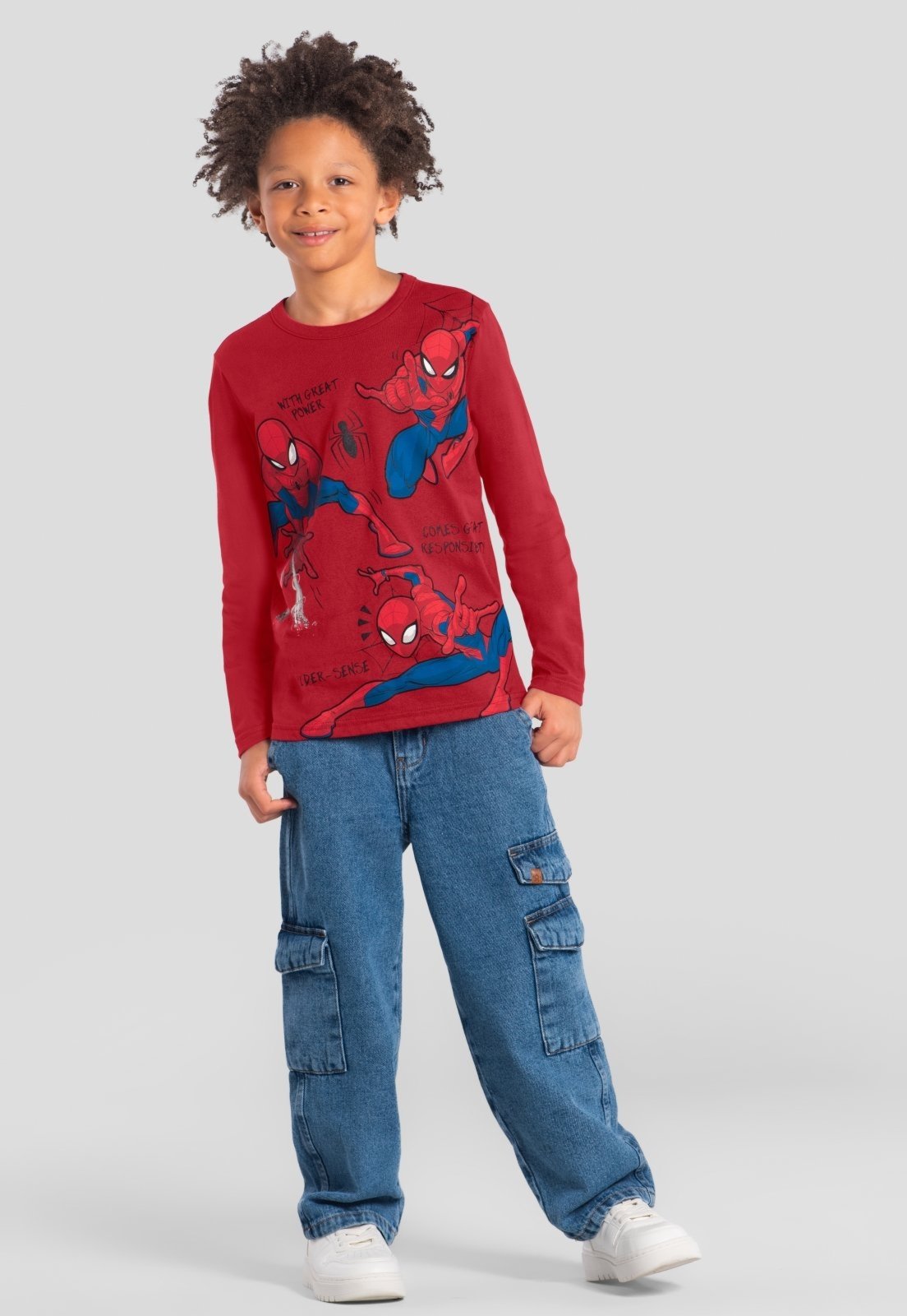 Infantil - Camiseta menino do Homem-Aranha Brandili