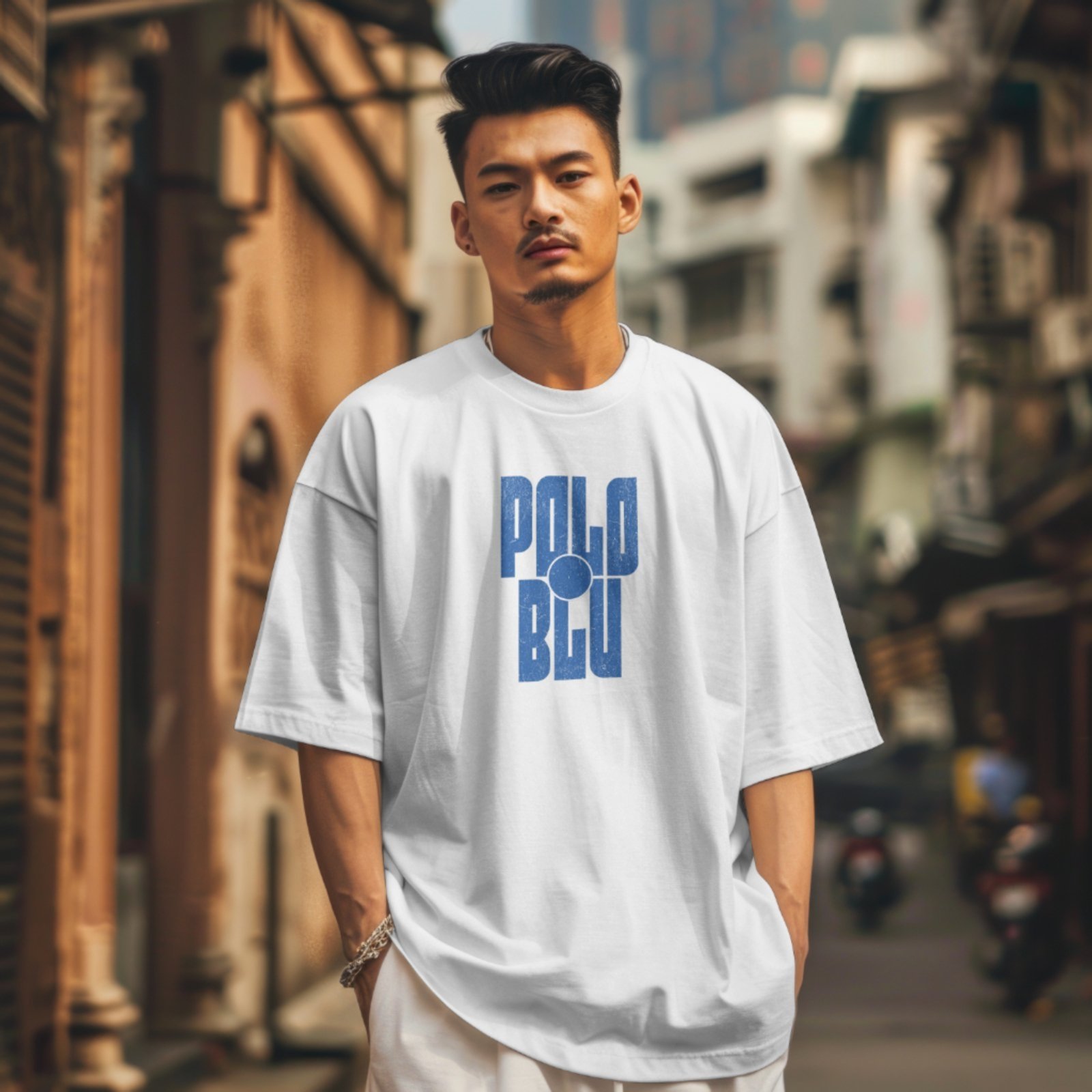 Camiseta Polo Blu Masculina Leve e Confortável Malha Algodão Branca do P ao G1