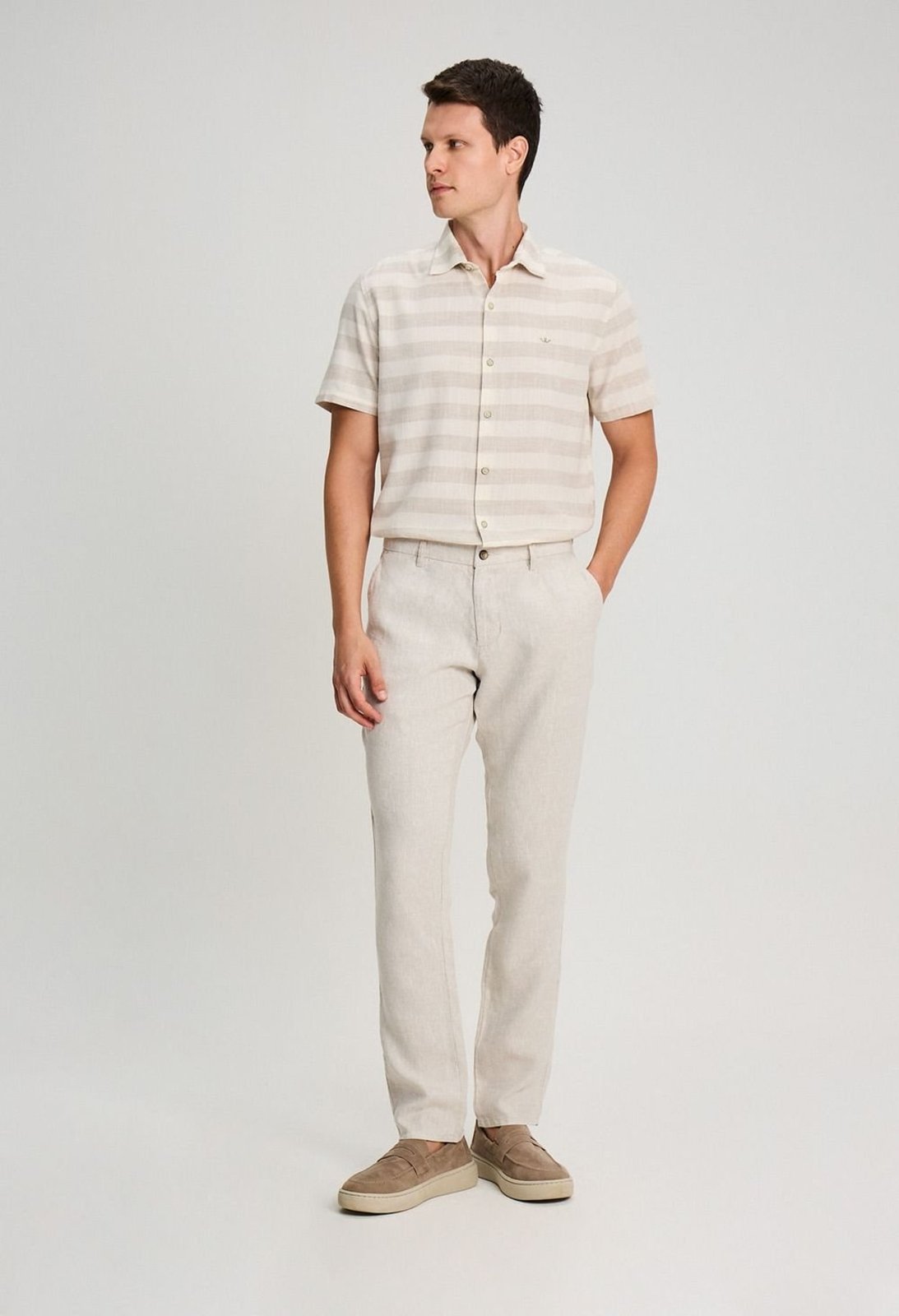 CALÇA DOCTHOS SLIM ALFAIATARIA LINHO CALÇA DOCTHOS SLIM ALFAIATARIA LINHO 010 NATURAL 44