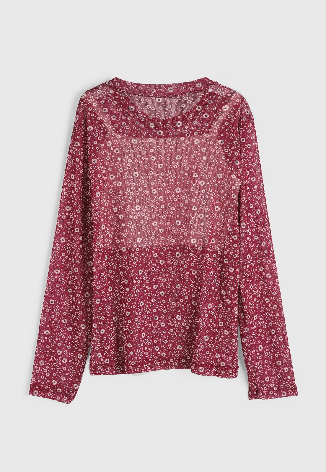 Vista 3 Infantil - Blusa Kamylus Floral vinho Kamylus vinho