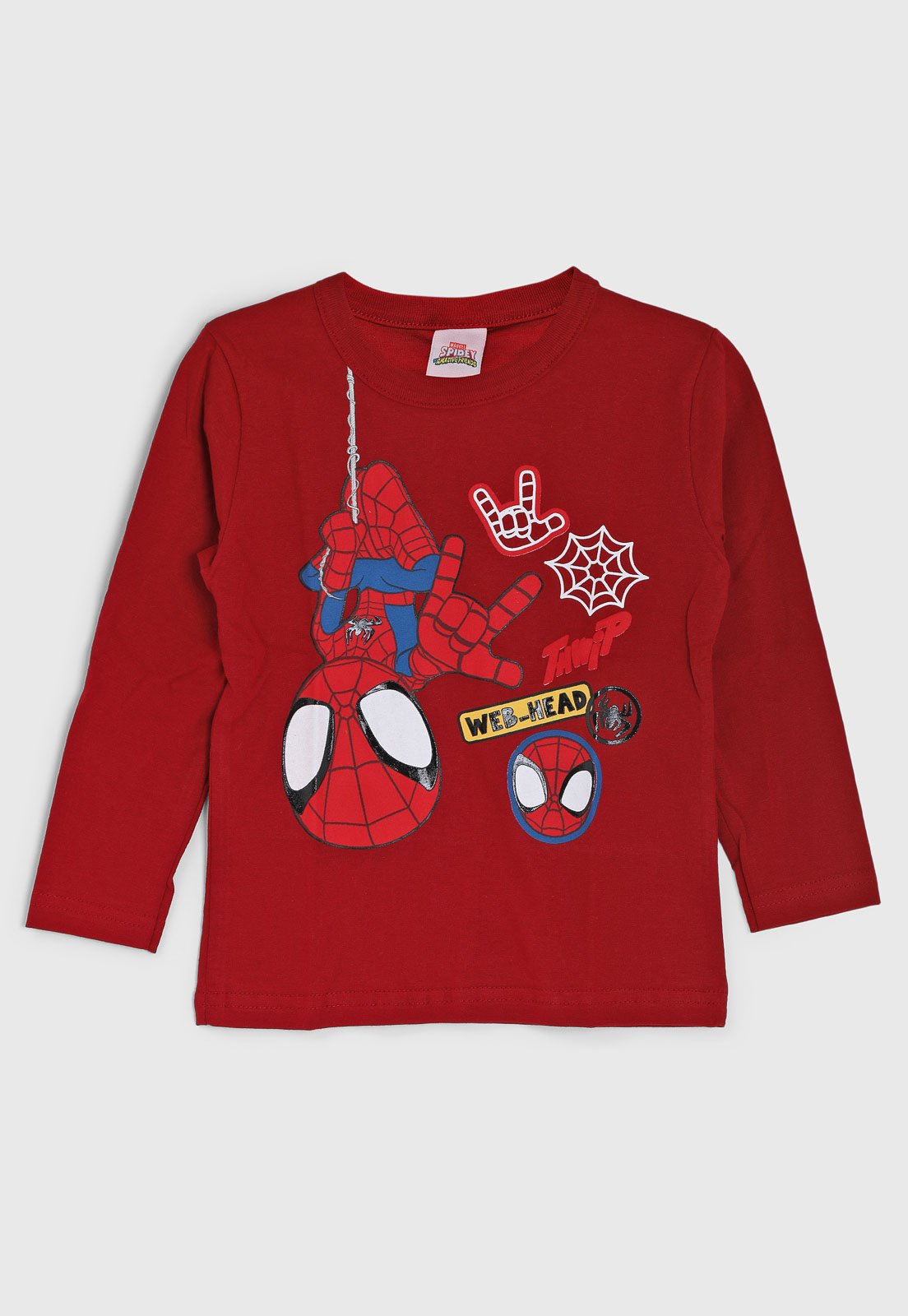 Camiseta Brandili Estampa Homem Aranha Vermelha