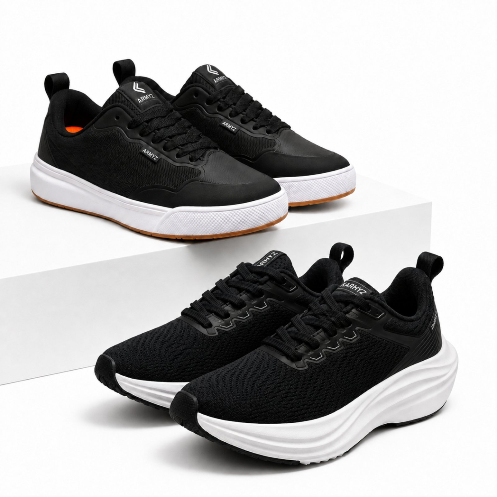Kit 2 Pares Tênis Casual Feminino Masculino Leve e Tênis Esportivo Respirável Confortavel