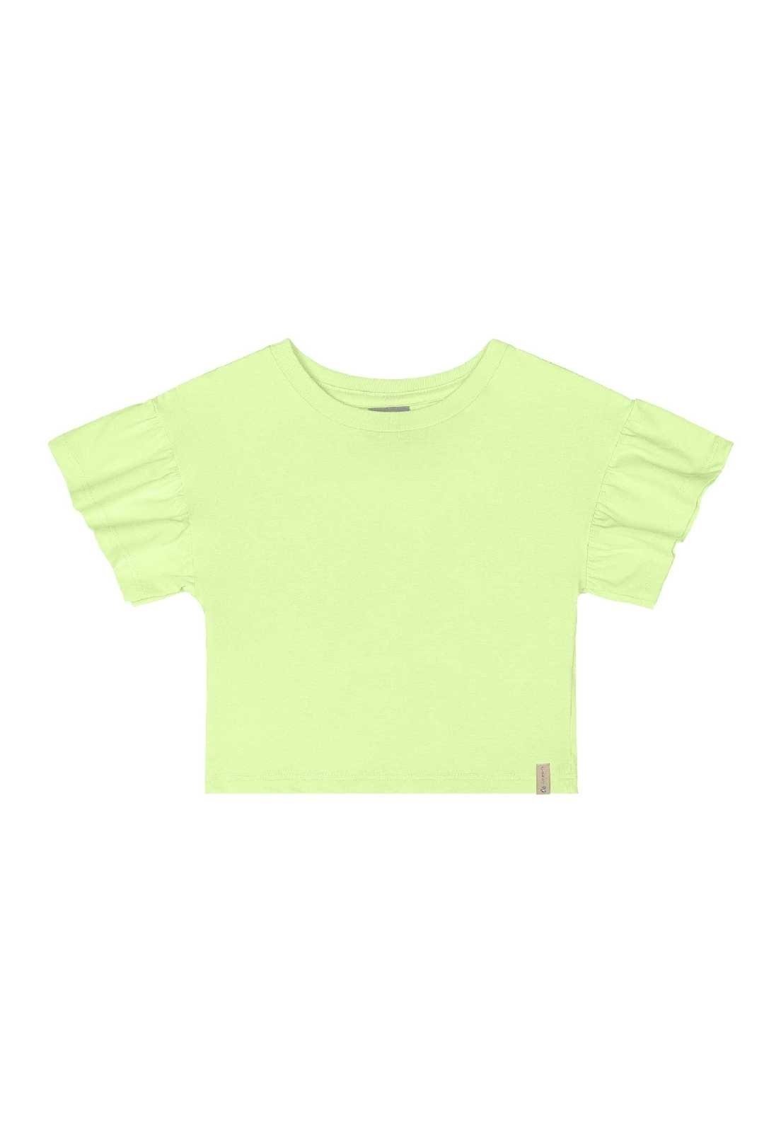 Infantil - Cropped Básico em Meia Malha Menina Quimby Verde