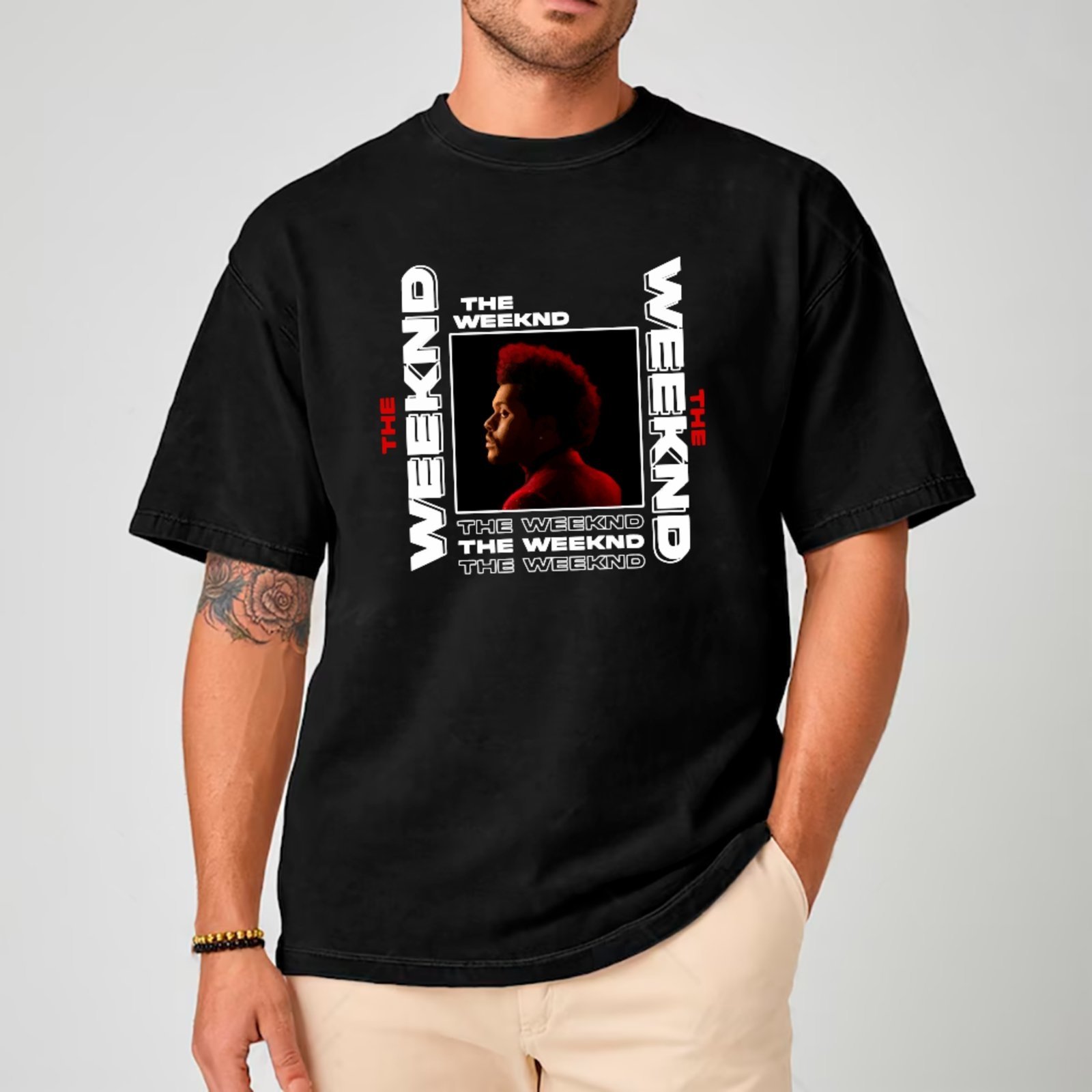 Camiseta Ousy Oversized The Weeknd After Hours XO Unissex Preto