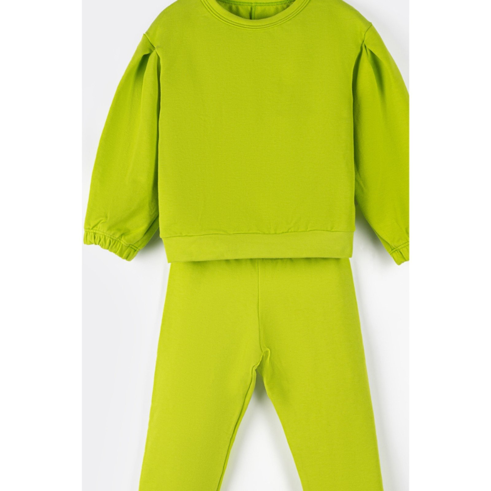 Vista 3 Infantil - Conjunto Menina Camiseta Manga Longa e Calça Molecotton Gola Redonda Pera Bugbee verde Bugbee verde