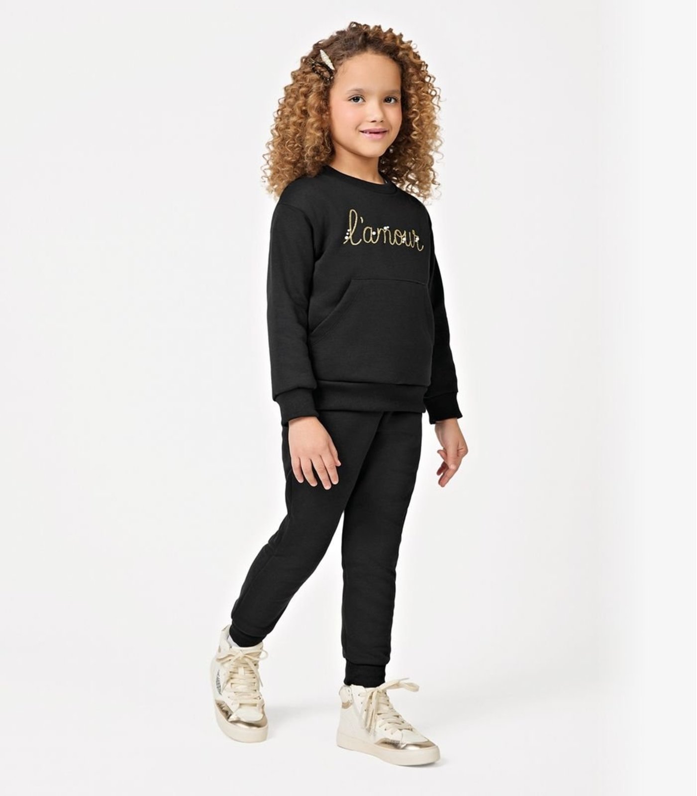 Infantil - Conjunto Blusão com Calça Menina Trick Nick Preto