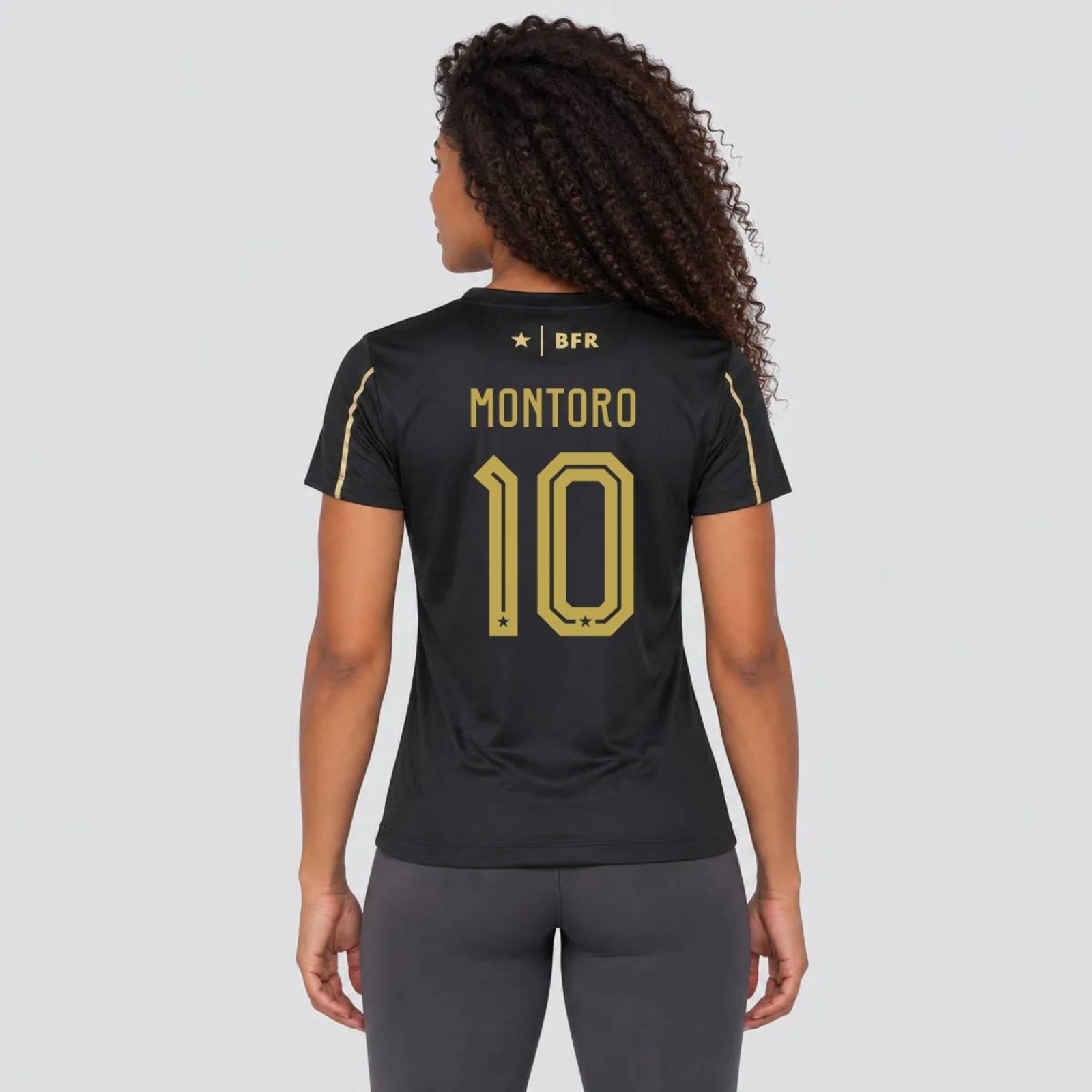 Camisa Botafogo Auriflama Feminina Preta 10 Montoro