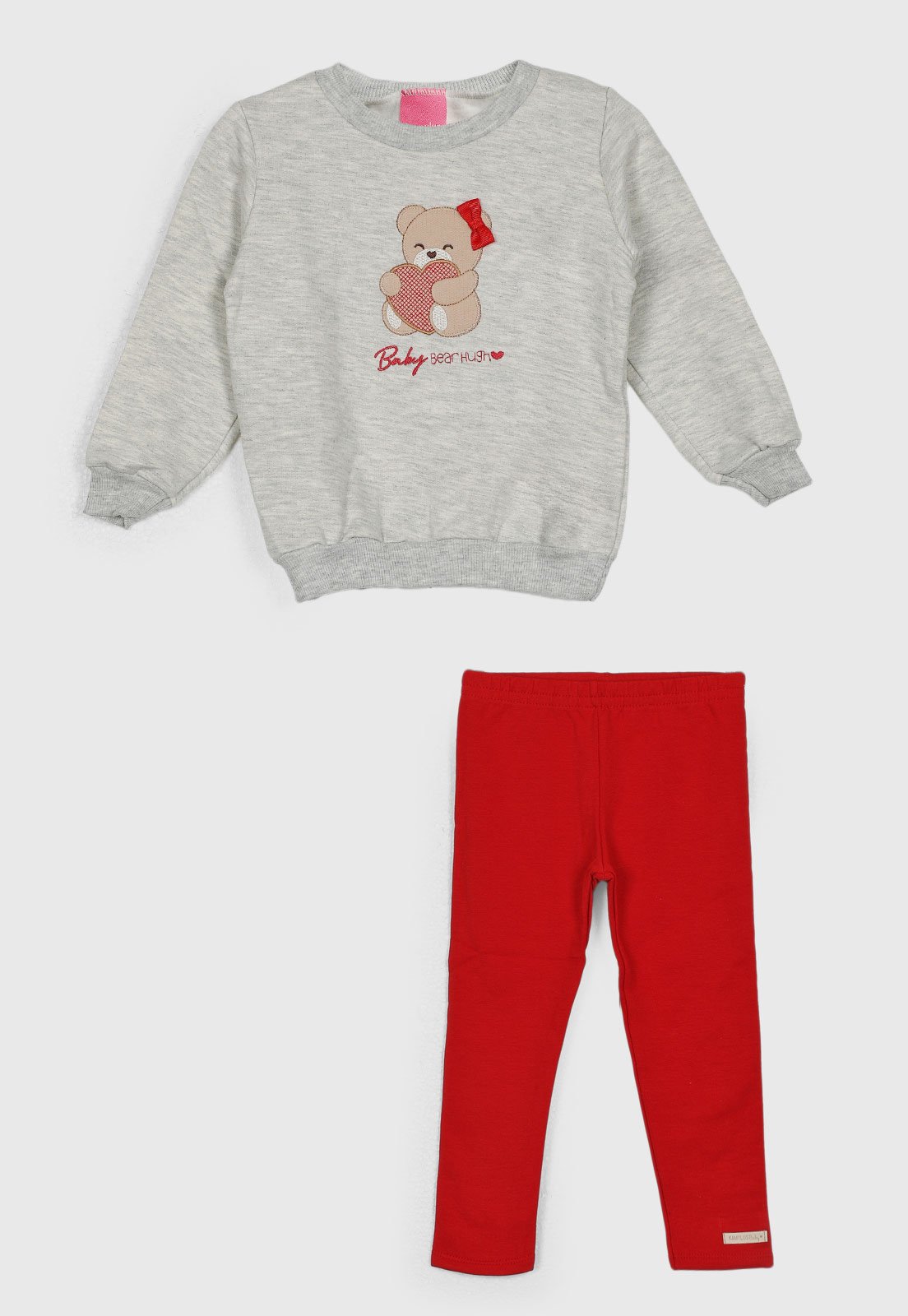 Conjunto Kamylus Ursinho Cinza