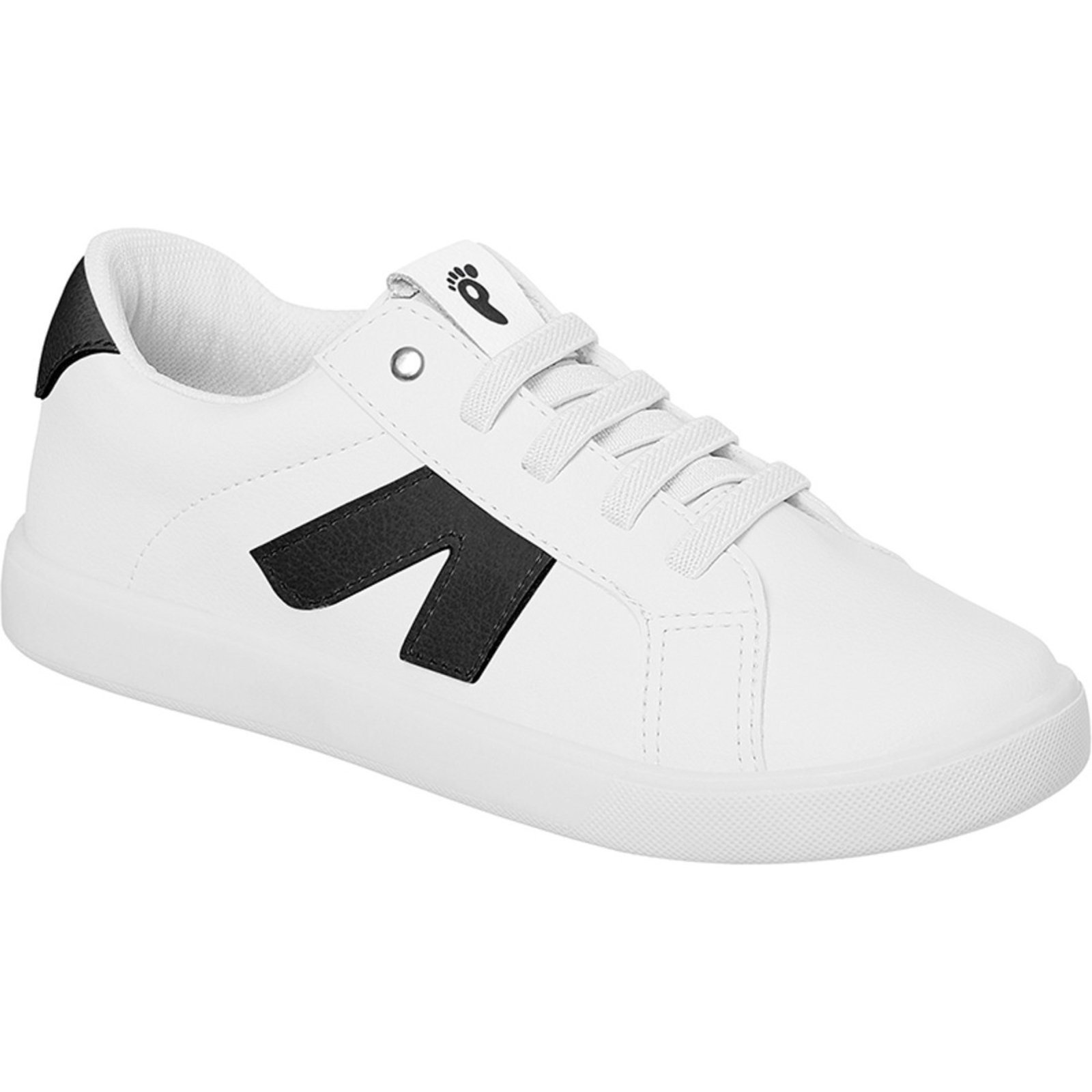 Infantil – Tênis Ortopasso Casual Menino Branco Preto Estilo V