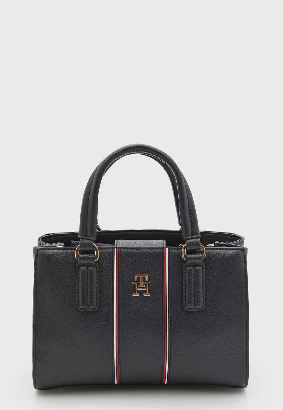 Bolsa Tommy Hilfiger Retangular Listras Azul Escuro