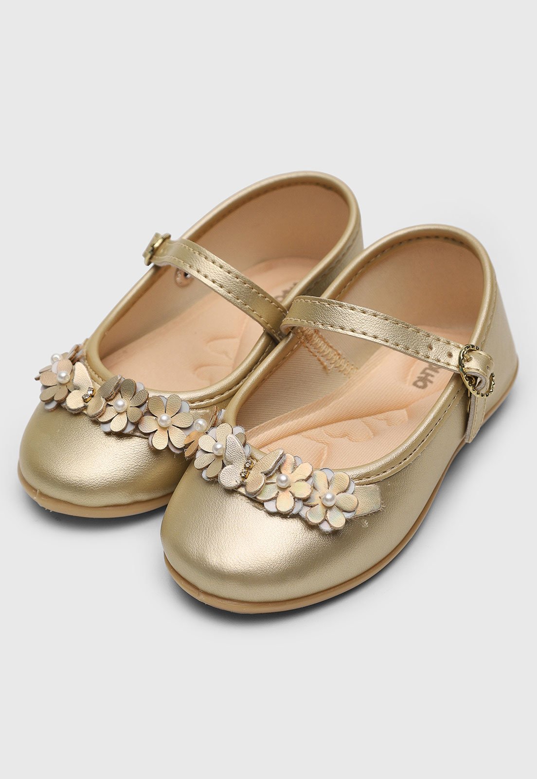 Vista 2 Infantil - Sapatilha Pimpolho Encanto Dourada dourado Pimpolho dourado