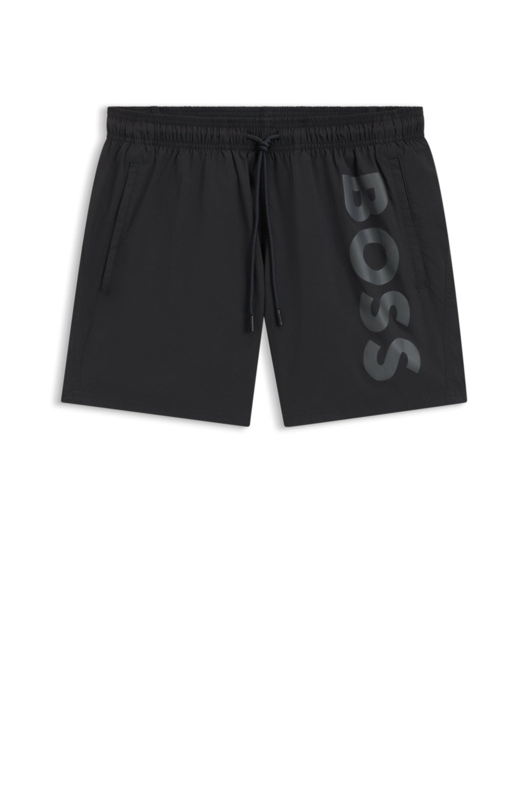 Shorts De Banho Com Logo Contrastante