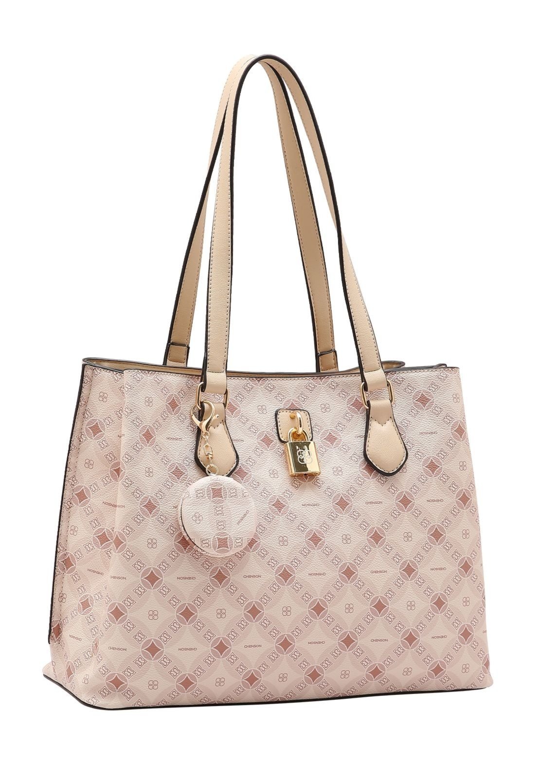 Bolsa Feminina Chenson Monograma Contemporâneo 3485373 Bege