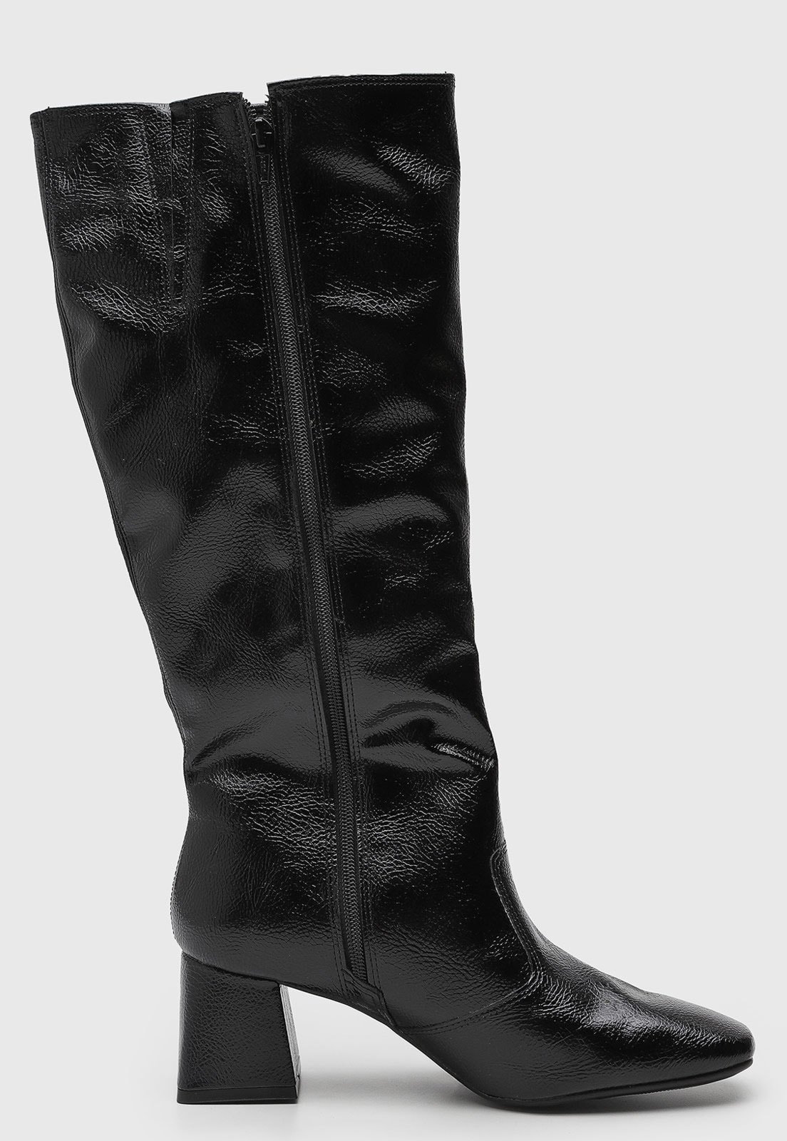 Vista 3 Bota Feminina cê Salto Quadrado Preta BEBECÊ preto BEBECÊ preto