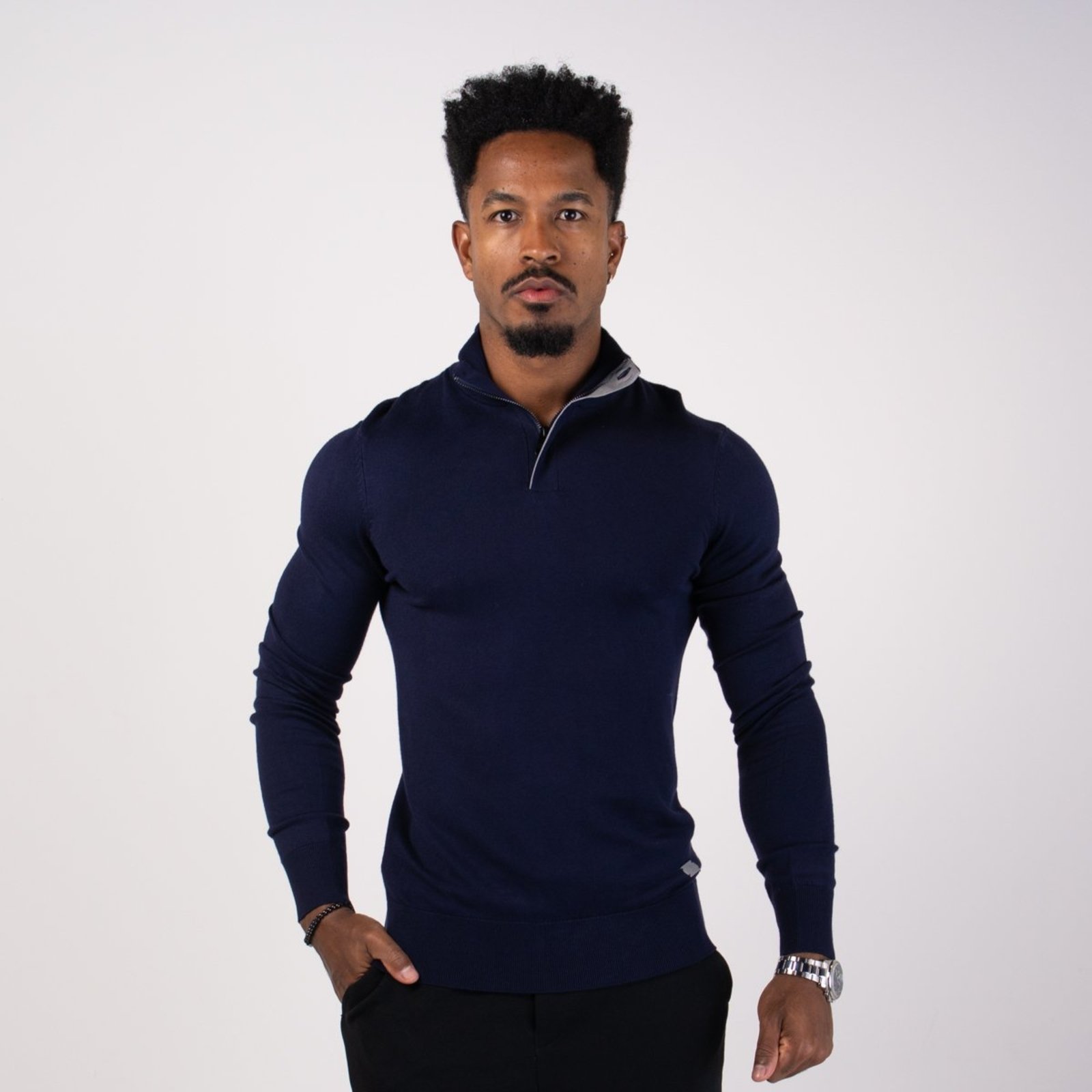 Suéter John John Tricot Jimmy Azul Marinho