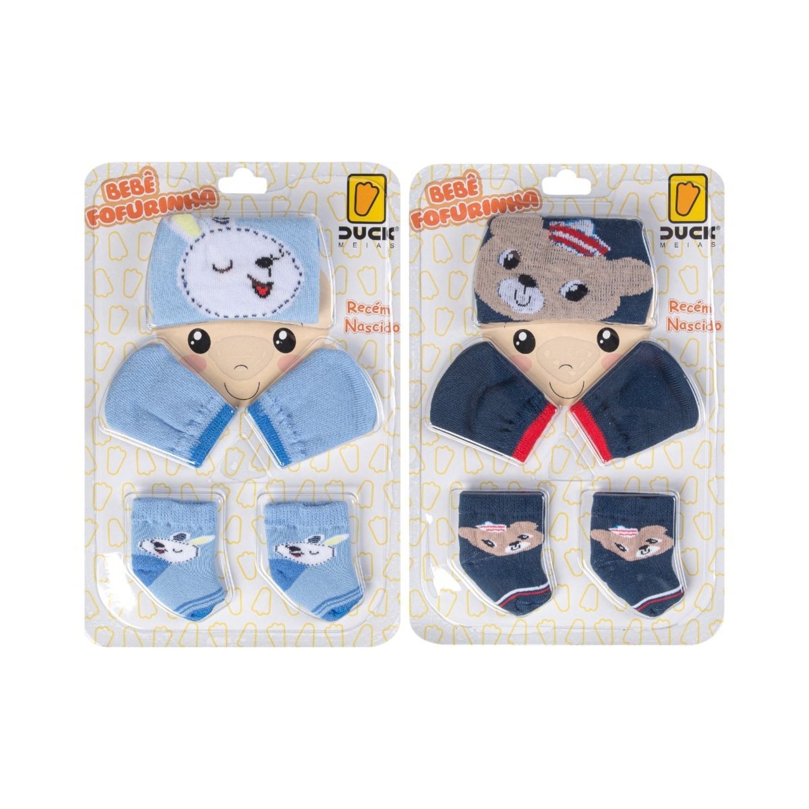 Infantil - Kit 2 conjunto enxoval toca luva e meia recém nascido , conjunto fofo, ideal para usar em qualquer momento