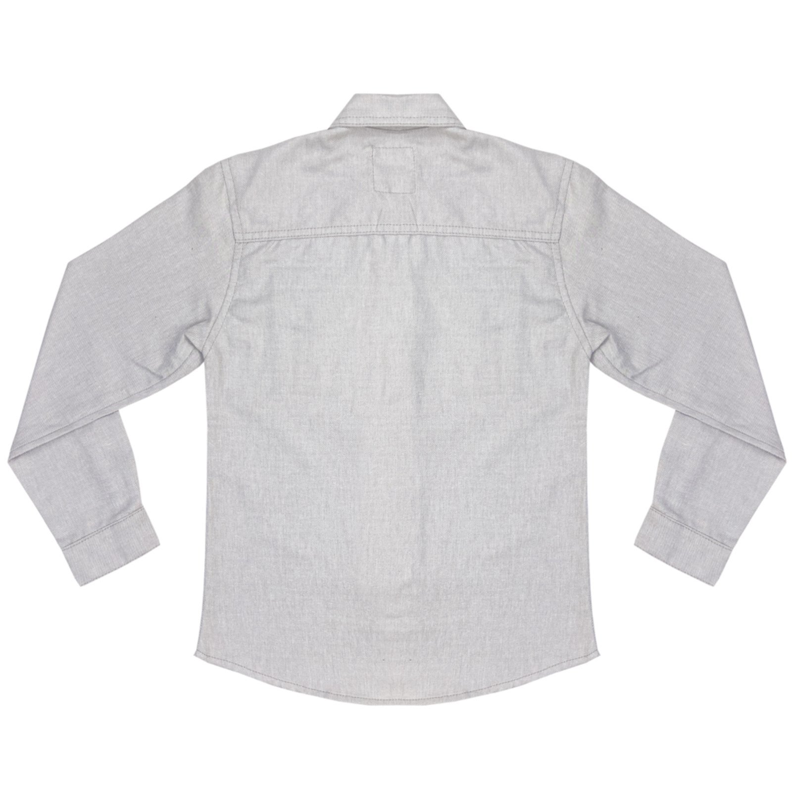 Vista 3 Infantil - Camisa Juvenil Look Jeans Manga Longa cinza Look Jeans cinza