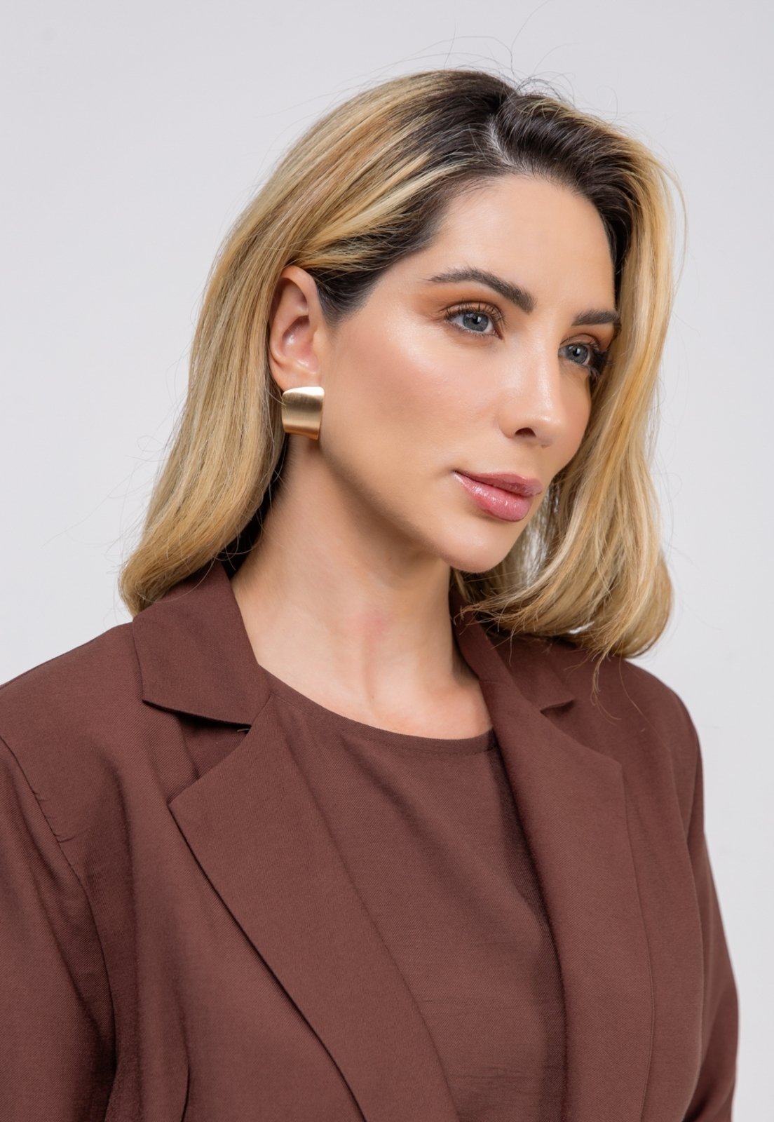 Vista 3 Blazer De Alfaiataria Marrant Detalhe Lapela Salvatore Salvatore Fashion marrom Salvatore Fashion marrom