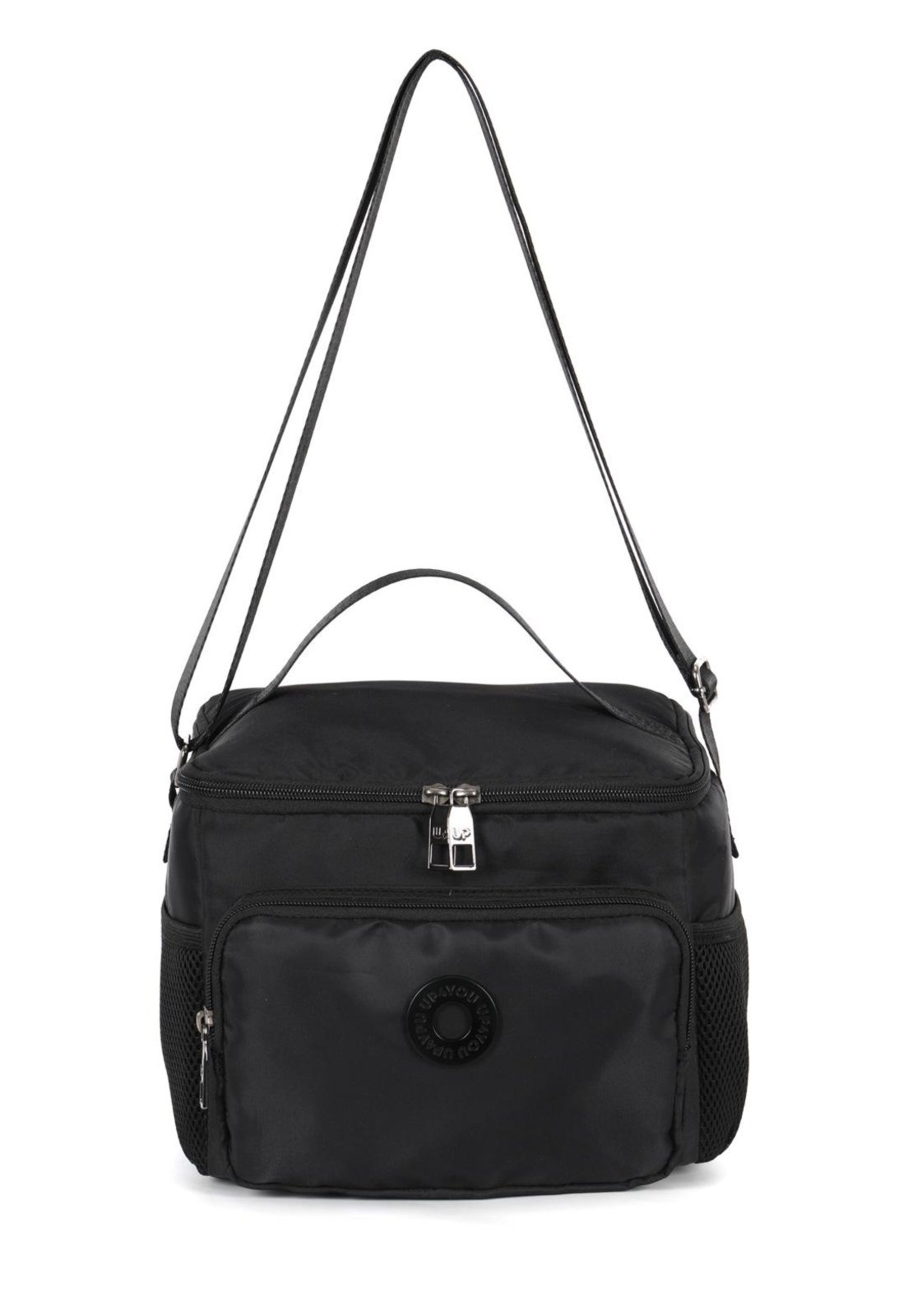 Vista 2 Infantil - Lancheira Casual Média Transversal Náilon com Bolso Up4you cinza cinza