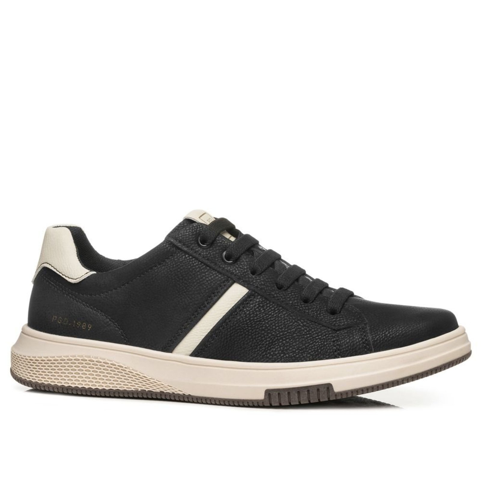 Tênis Casual Pegada Masculino em Microfibra Preto 172402-07 Sapatenis Pegada Masculino em Microfibra Preto 172402-07 44