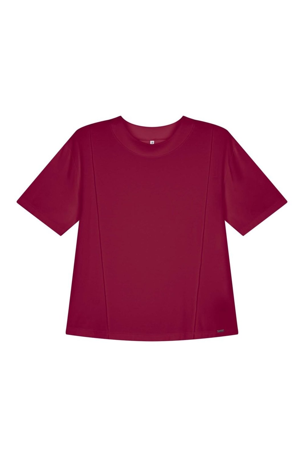 Blusa Feminina Curta Com Nervuras Marialícia Vermelho