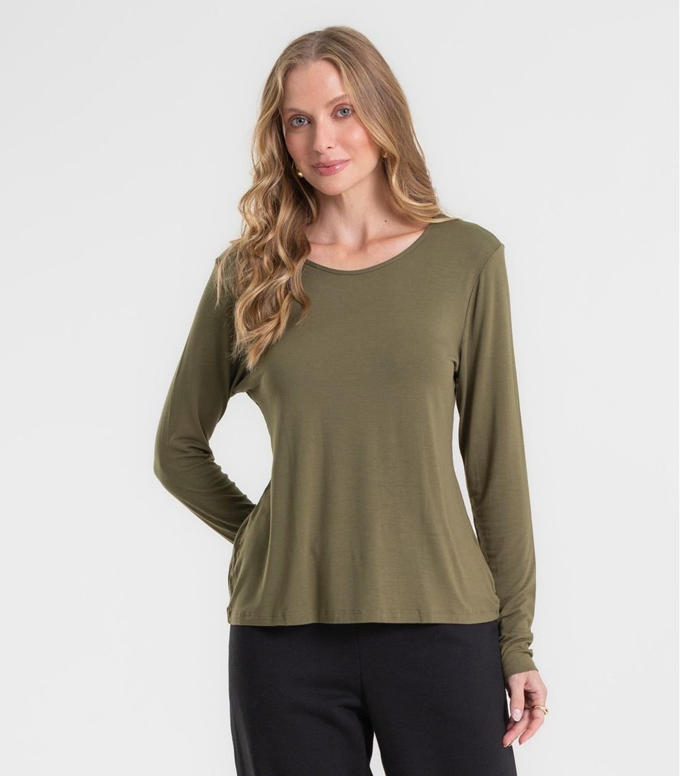 Blusa Feminina Manga Longa Rovitex Verde