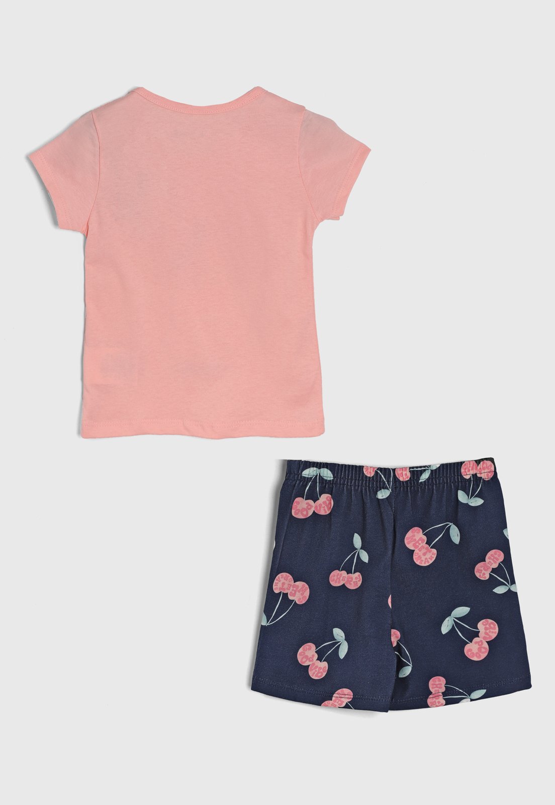 Vista 3 Pijama Curto Brandili Estampa Cerejas rosa Brandili rosa